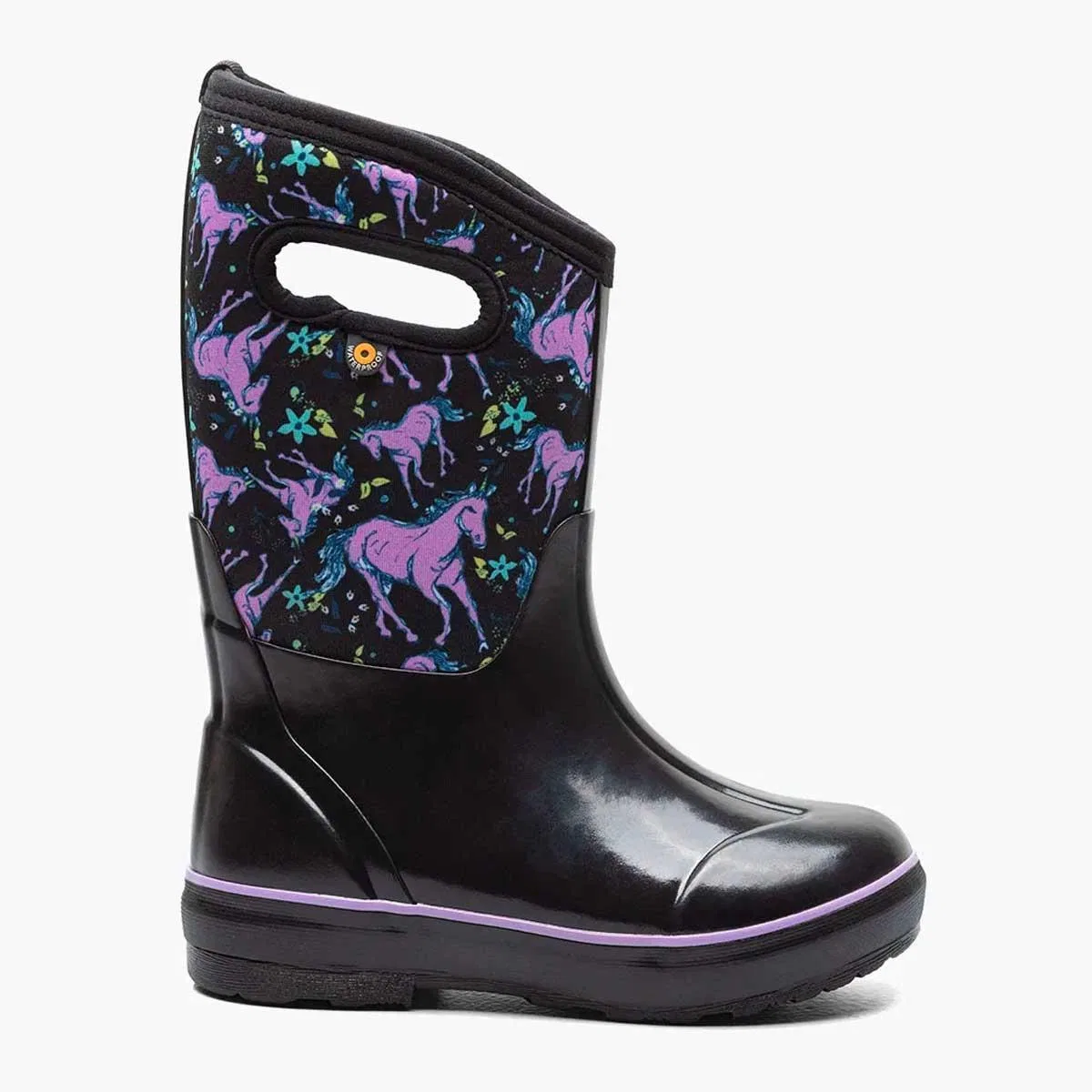 Детские зимние сапоги с утеплителем Classic II Unicorn Awesome Bogs, Black Multi
