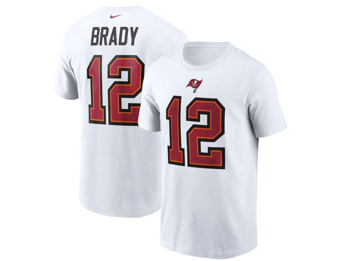 

Мужская гордость tampa bay buccaneers с надписью "имя и номер" на футболке tom brady Nike, белый