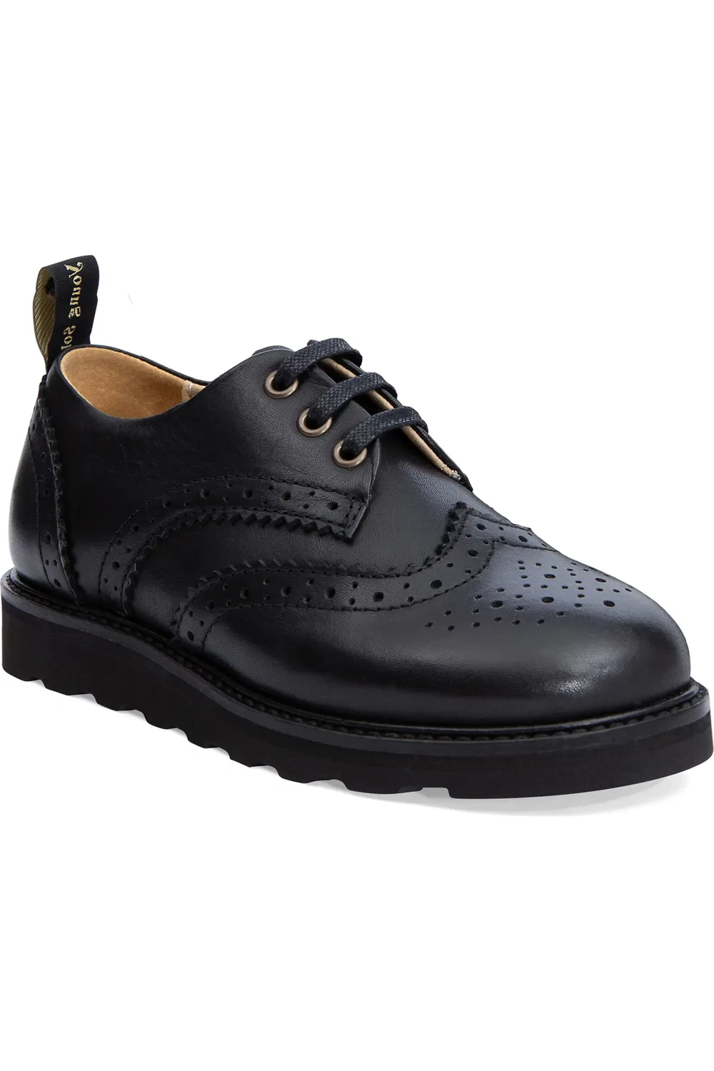 Детские туфли броги на шнуровке Brando Young Soles, All Black