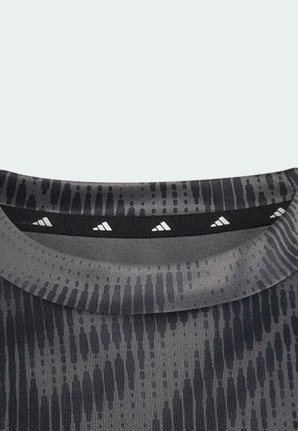 Детская футболка с принтом Junior spi aop tee Adidas Performance, черный/серый — фото 3