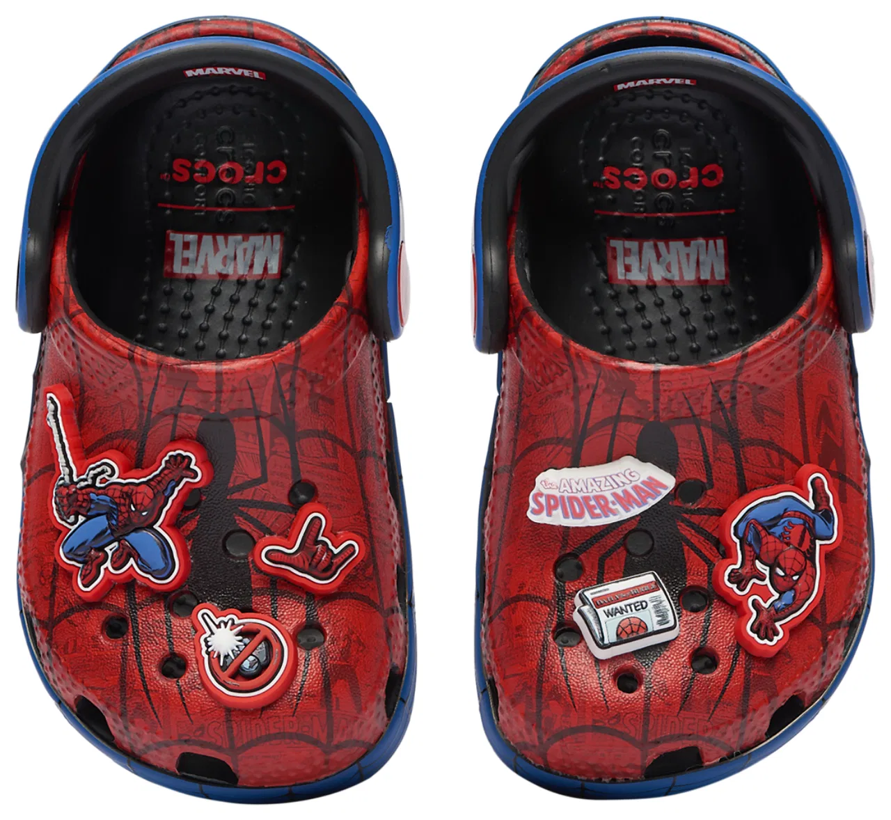 Сабо для мальчиков Classic Clogs Spider-Man Crocs, красный/синий