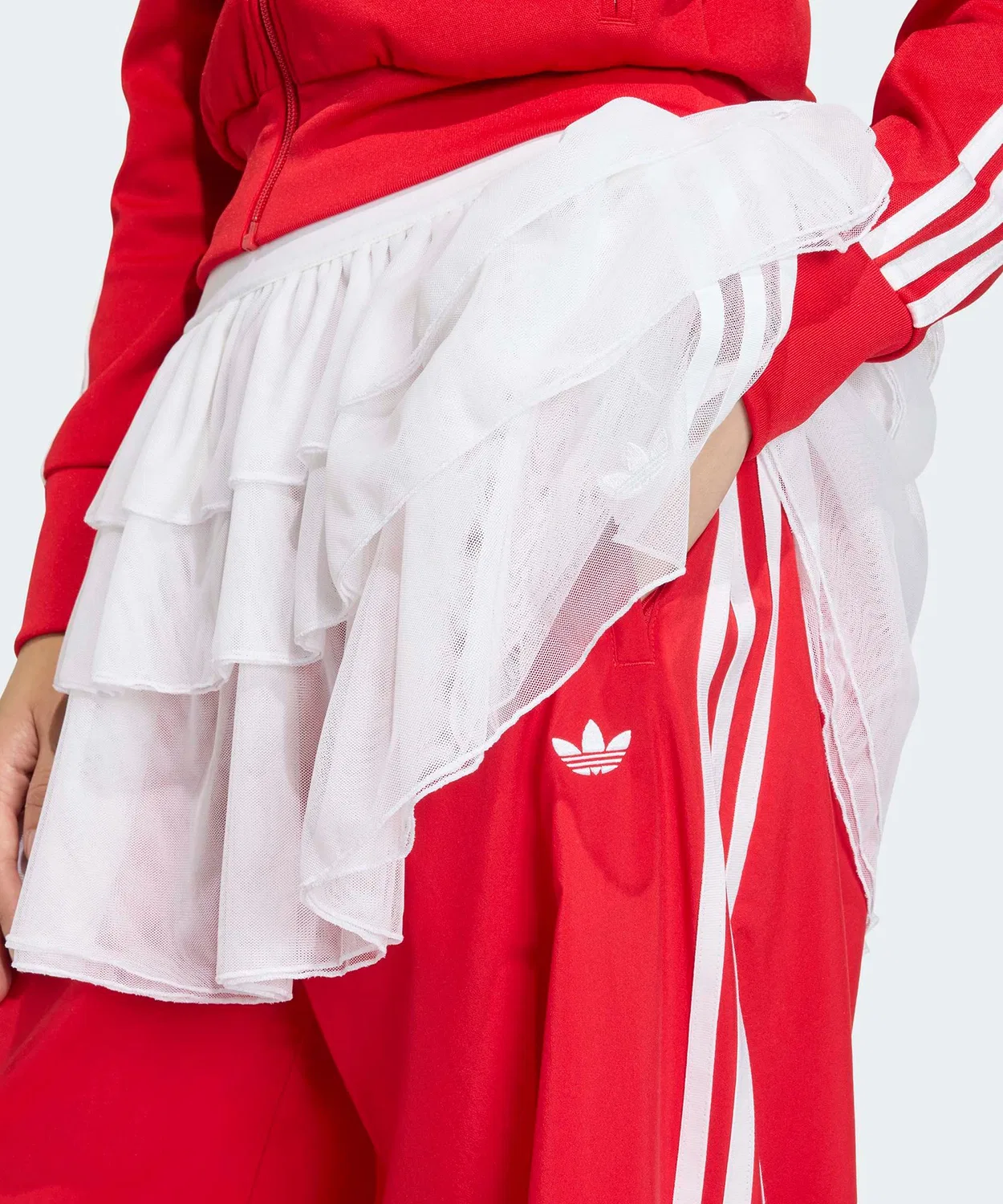Женские спортивные штаны oversize с кулиской Adilenium FB TP Adidas, Red — фото 4