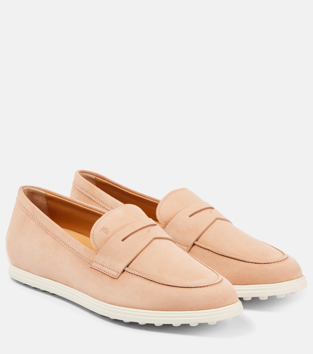 Замшевые мокасины Gommino Tod's, Beige Rosato