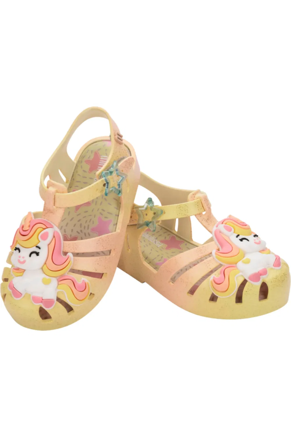 Сандалии детские рыбацкие Possession Mini Melissa, бежевый/желтый/белый — фото 4