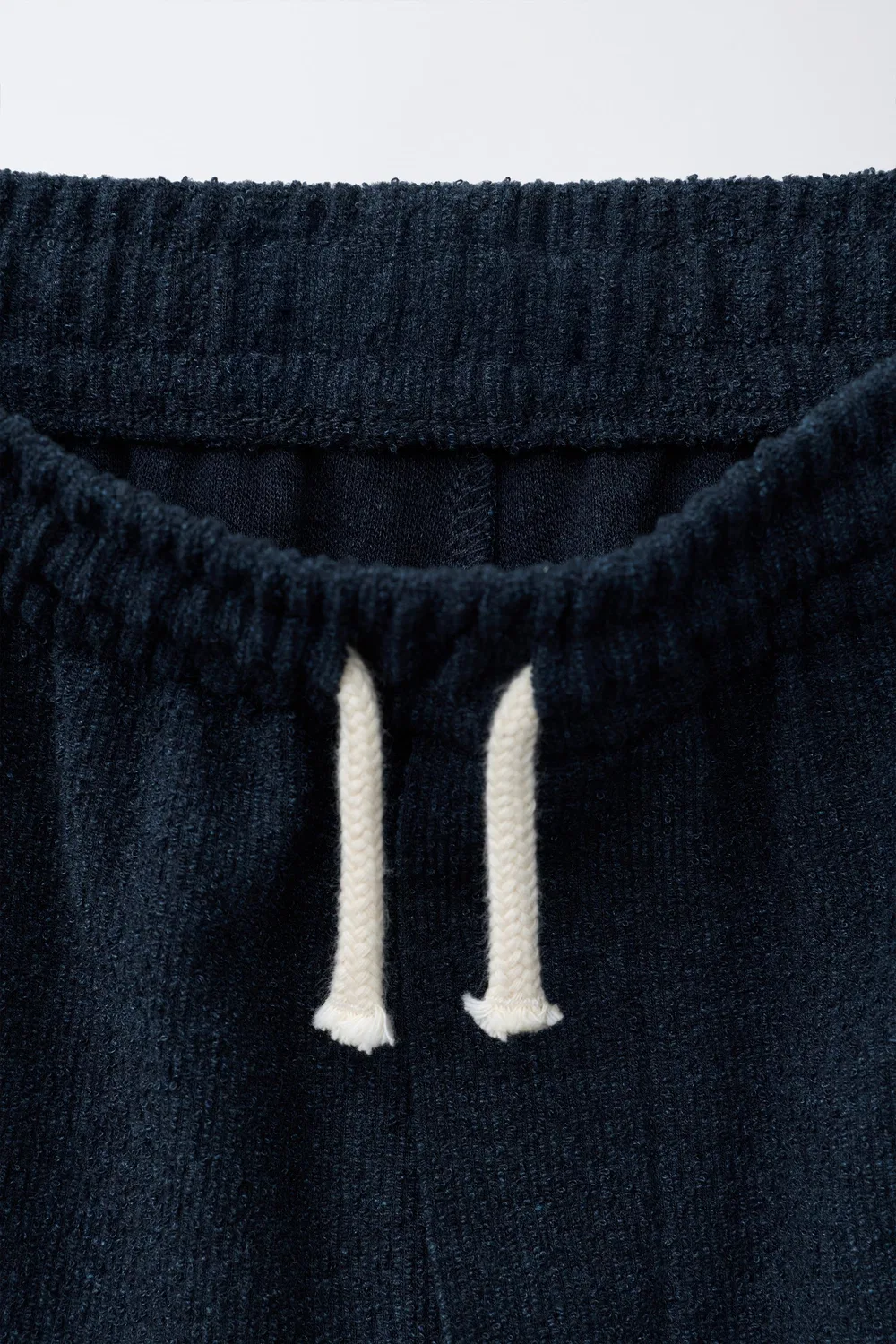 Бермудские шорты с эффектом терри ZARA, Navy Blue — фото 3