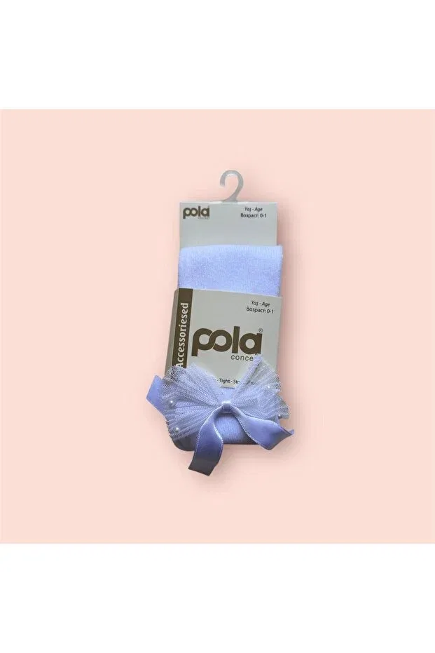 Детские колготки для девочек хлопковые Pola, White