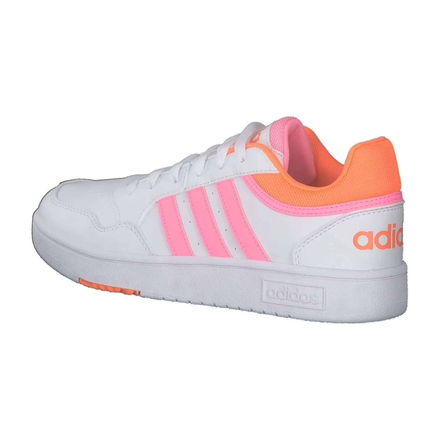 Детские кроссовки для мальчиков Hoops Adidas, Cloud White Beam Pink Orange — фото 3