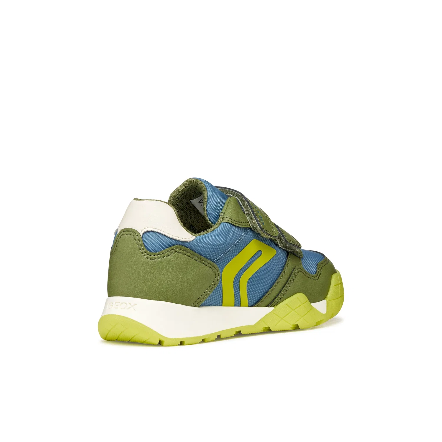 Детские полуботинки на липучке с мембраной Geox, Green/Blue — фото 4