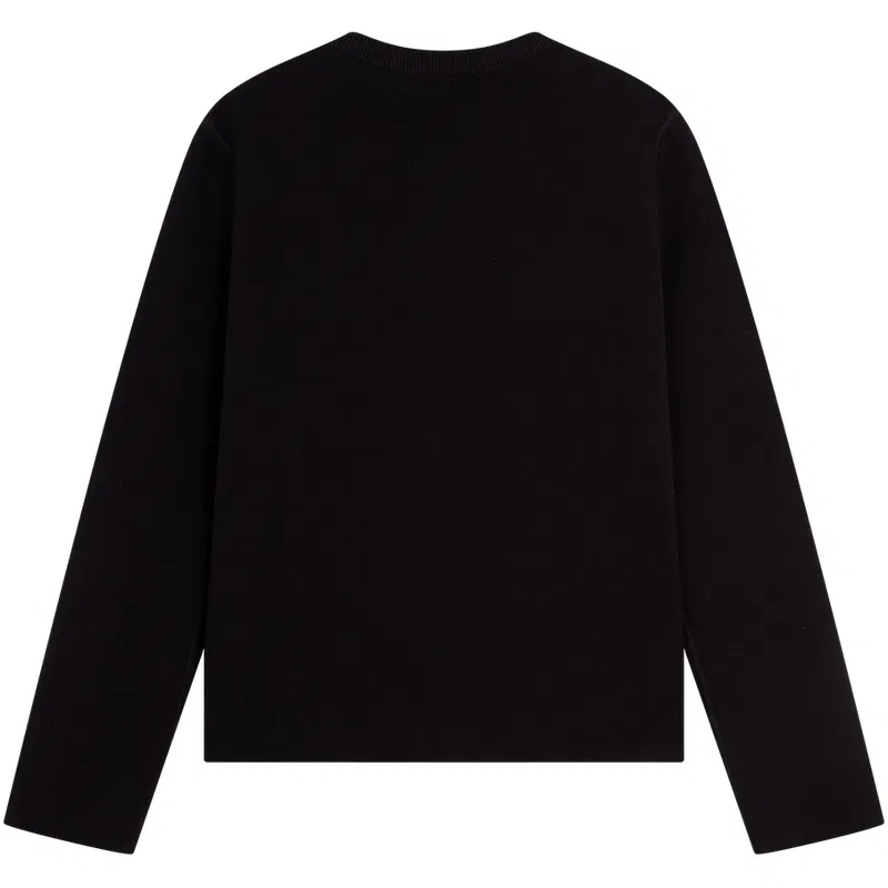 Женский кардиган с полосатым принтом, на пуговицах, двусторонний, Tommy Hilfiger, Black/Gray BDS — фото 2