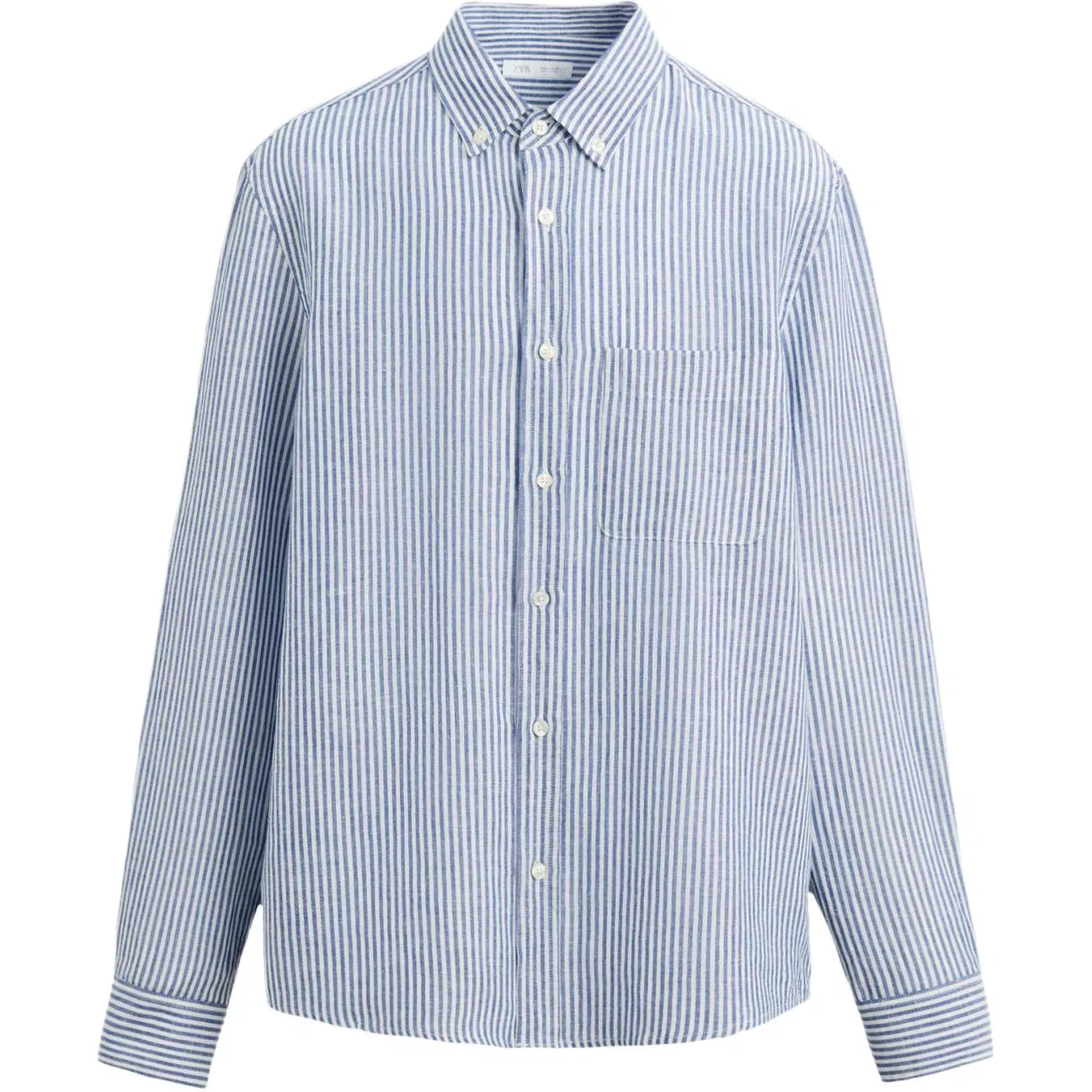 Мужская рубашка с принтом ZARA, Blue/White