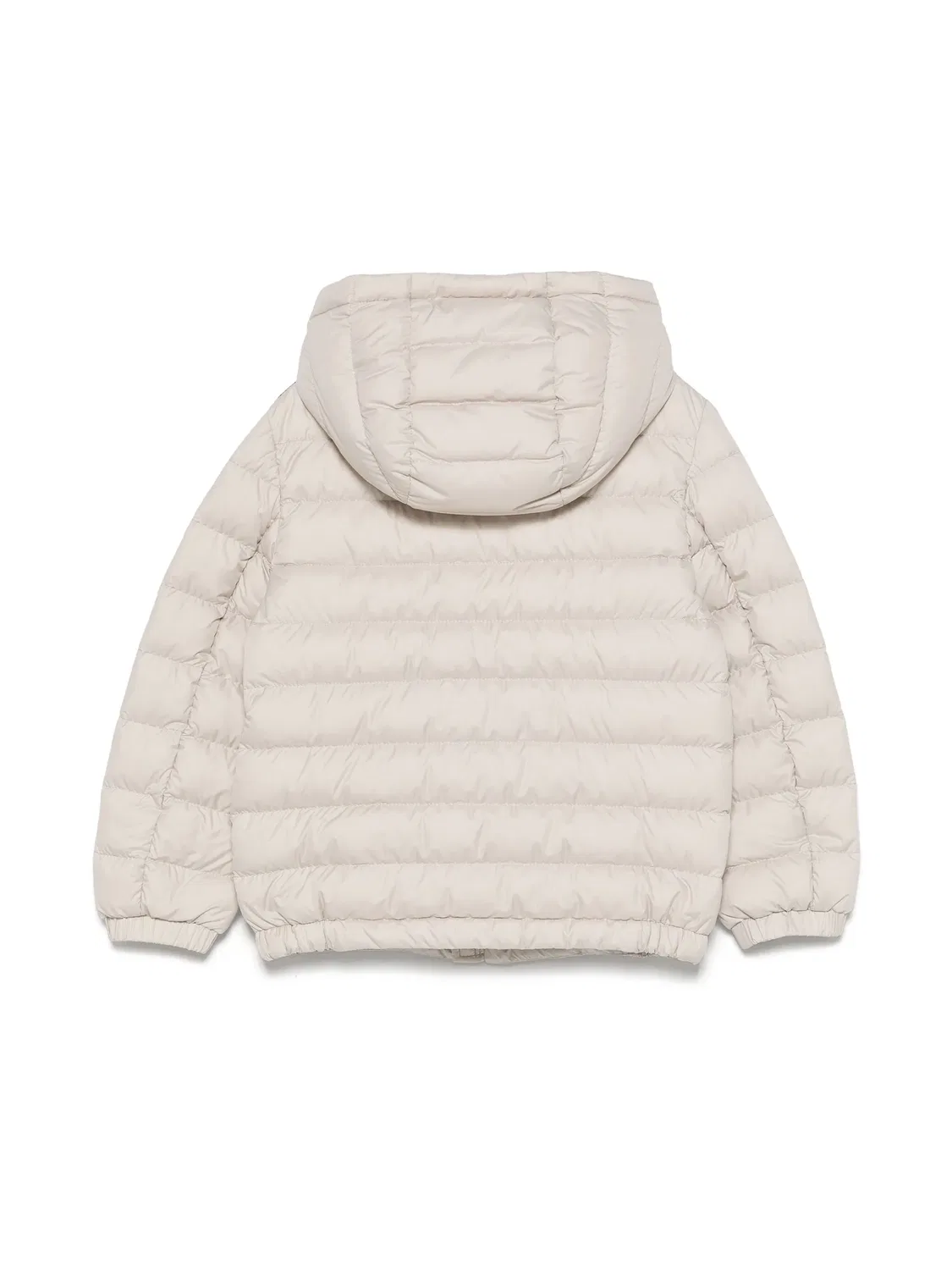 Moncler Пуховик с капюшоном светло-бежевого цвета — фото 3