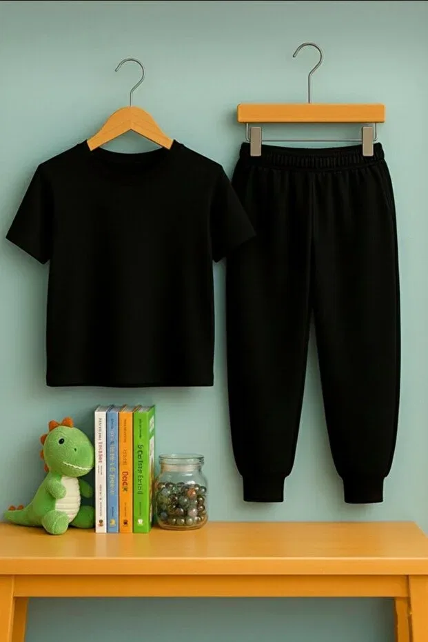 Детский спортивный костюм из хлопка Lorvex, Black