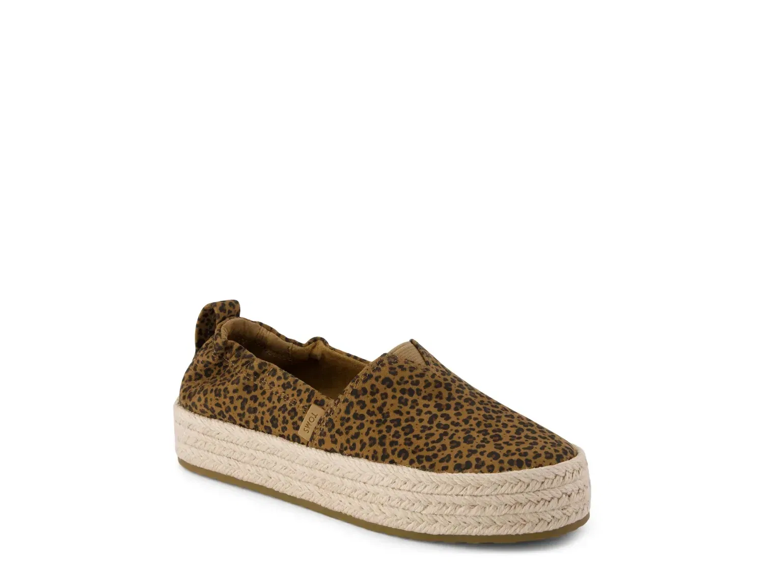 Слипоны на платформе Valencia, бренд TOMS, светло-коричневый