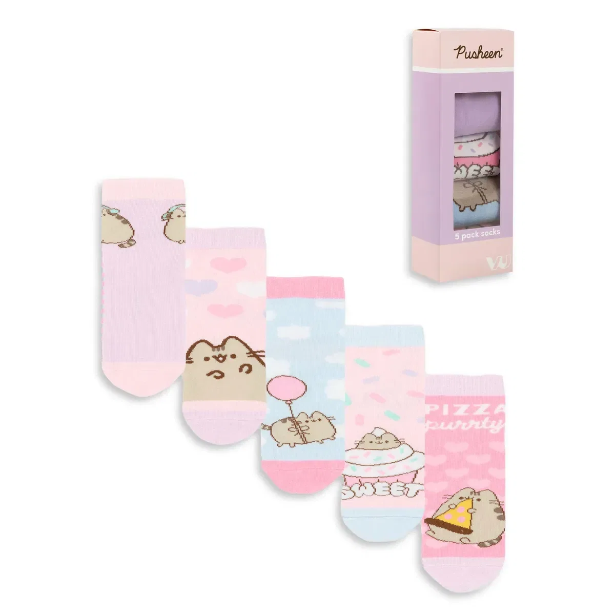 Детские носки с принтом Sweet Pizza Party Pusheen, Multi