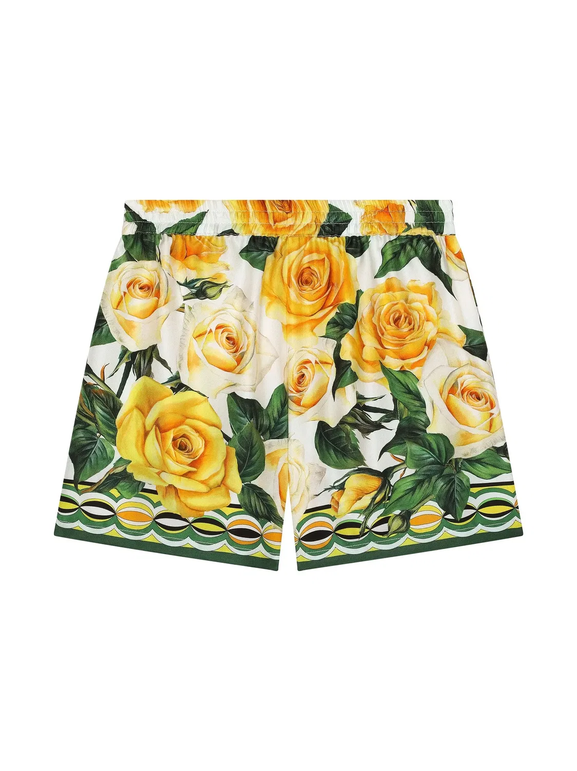 Шорты с розами из хлопка Dolce & Gabbana, желтый — фото 2