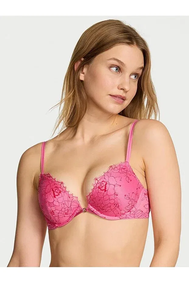 Женский бюстгальтер пуш-ап с кружевом Rose lace Victoria'S Secret, Rose Garden — фото 2