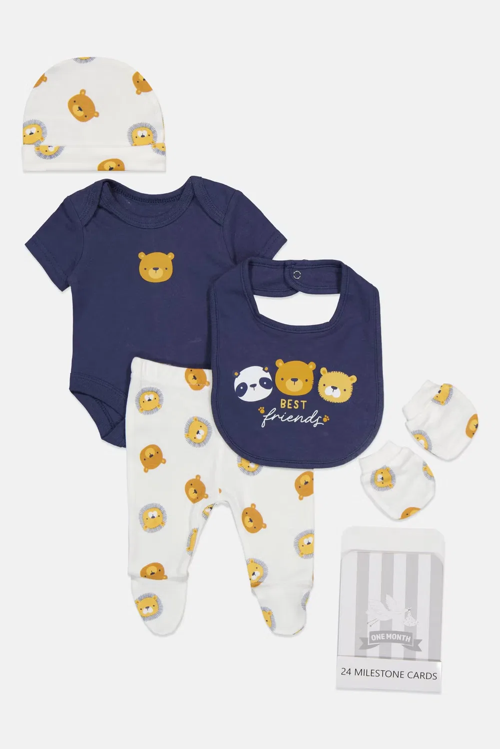 Комплект боди с принтом и слюнявчиков, 6 предметов, Rock-A-Bye Baby Boutique, разноцветный — фото 4