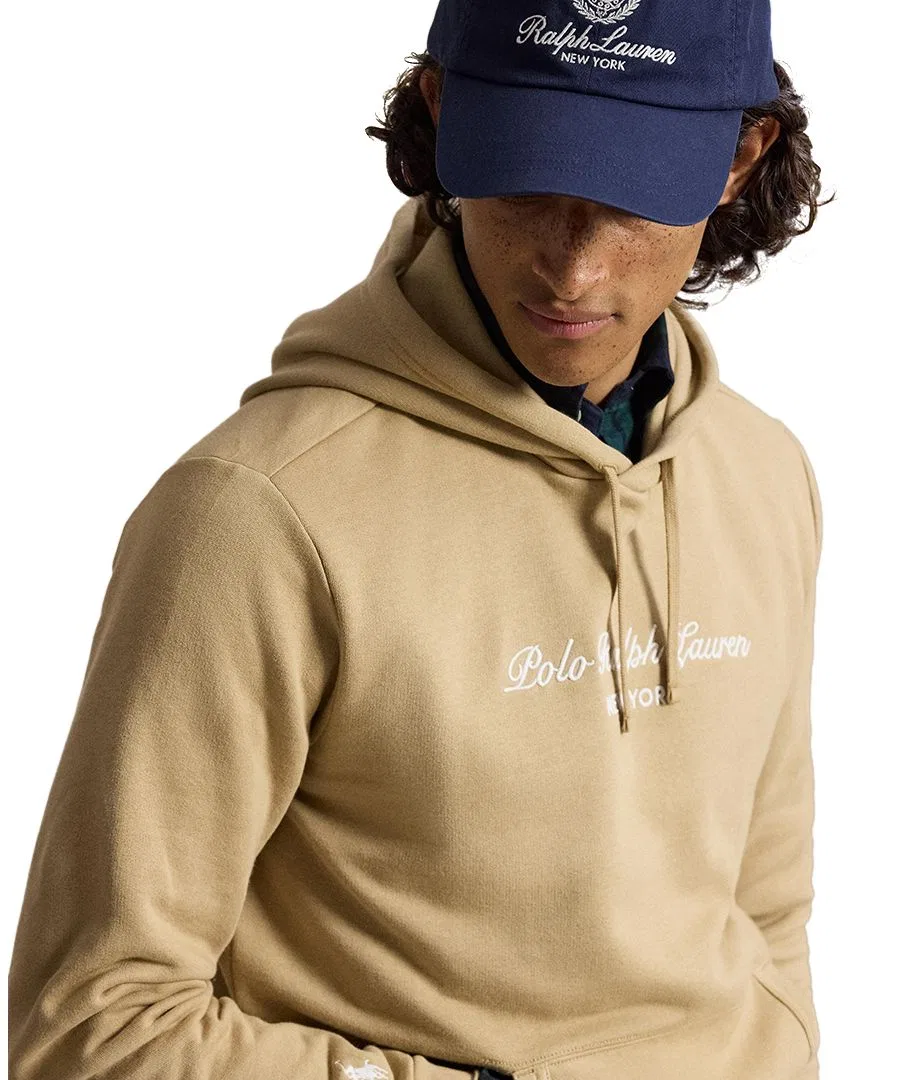 Худи из флиса с вышивкой New York Polo Ralph Lauren, Vintage Khaki — фото 3