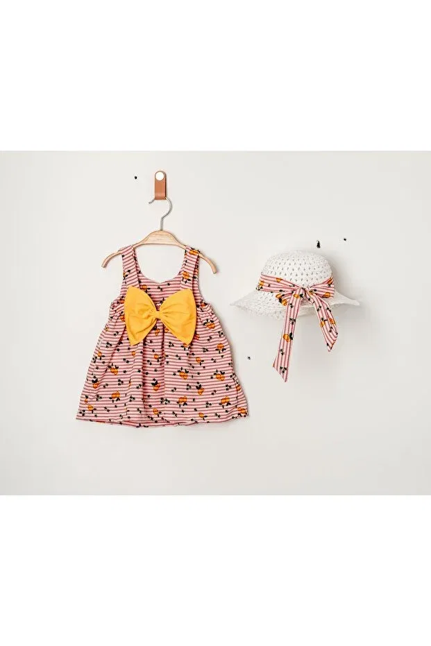 Детское платье для девочек с принтом Sweet Lemon Print Chicsy Baby, Fuchsia — фото 3