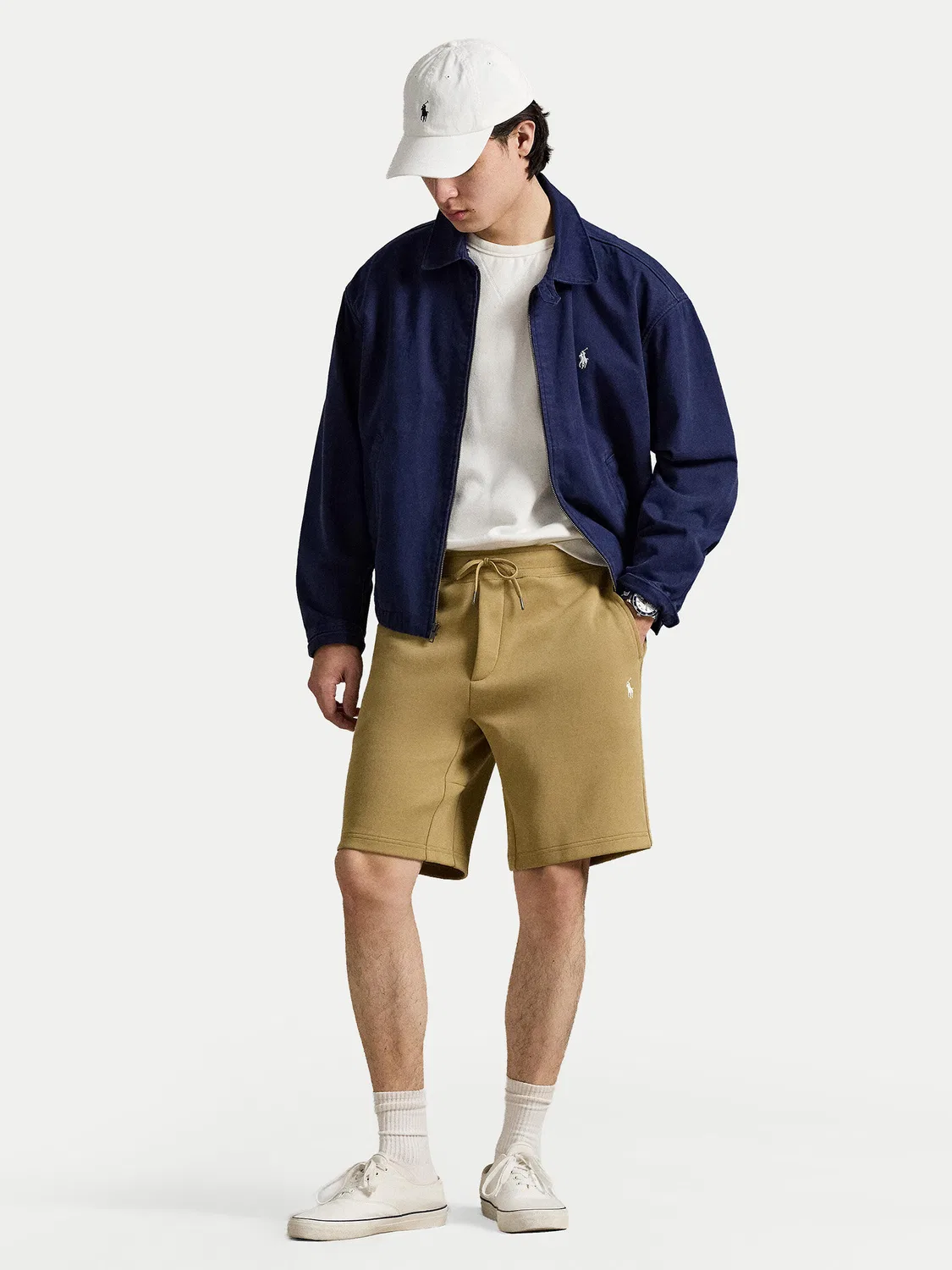 Мужские спортивные шорты стандартного кроя Polo Ralph Lauren, бежевый — фото 2