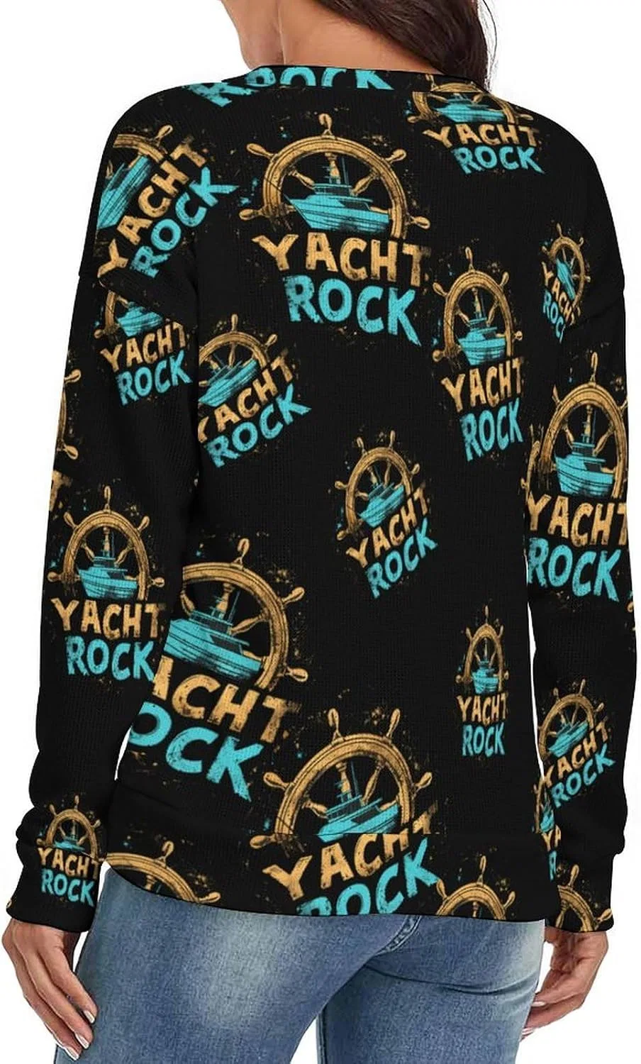 Женский свитер с V-образным вырезом Yacht Rock Pullover — фото 4