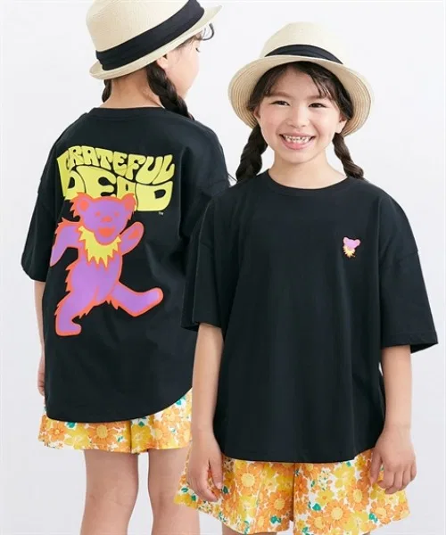 Детская футболка с принтом Big Silhouette Grateful Dead QUNTSTYLE, Black