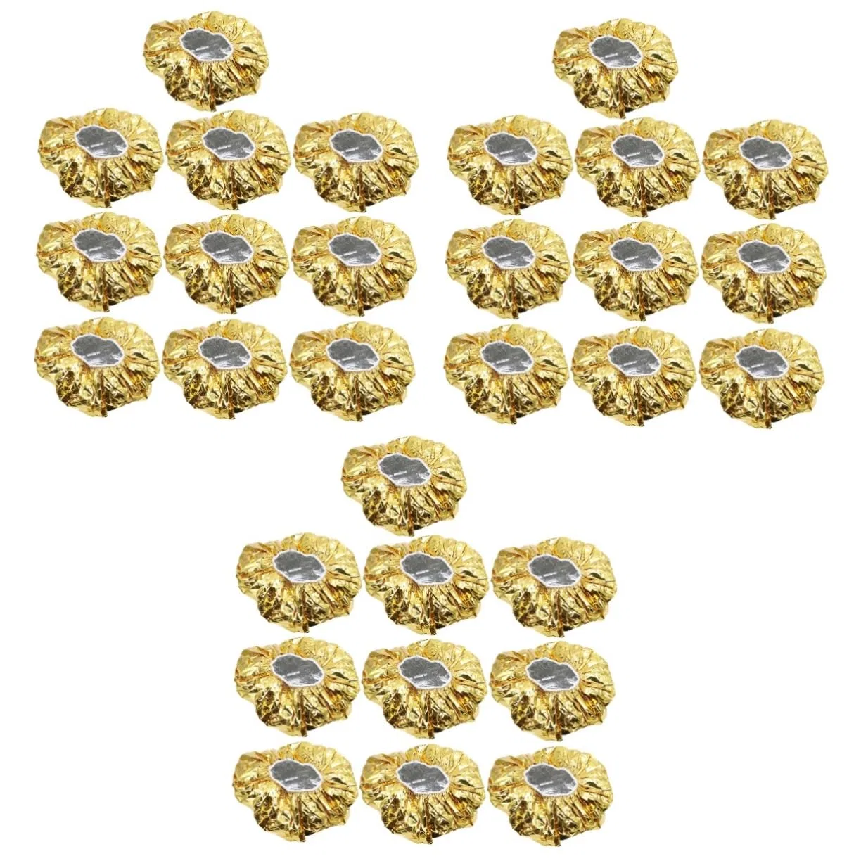 Шапочка для душа алюминиевая, MAGICLULU, набор 30 шт., Golden