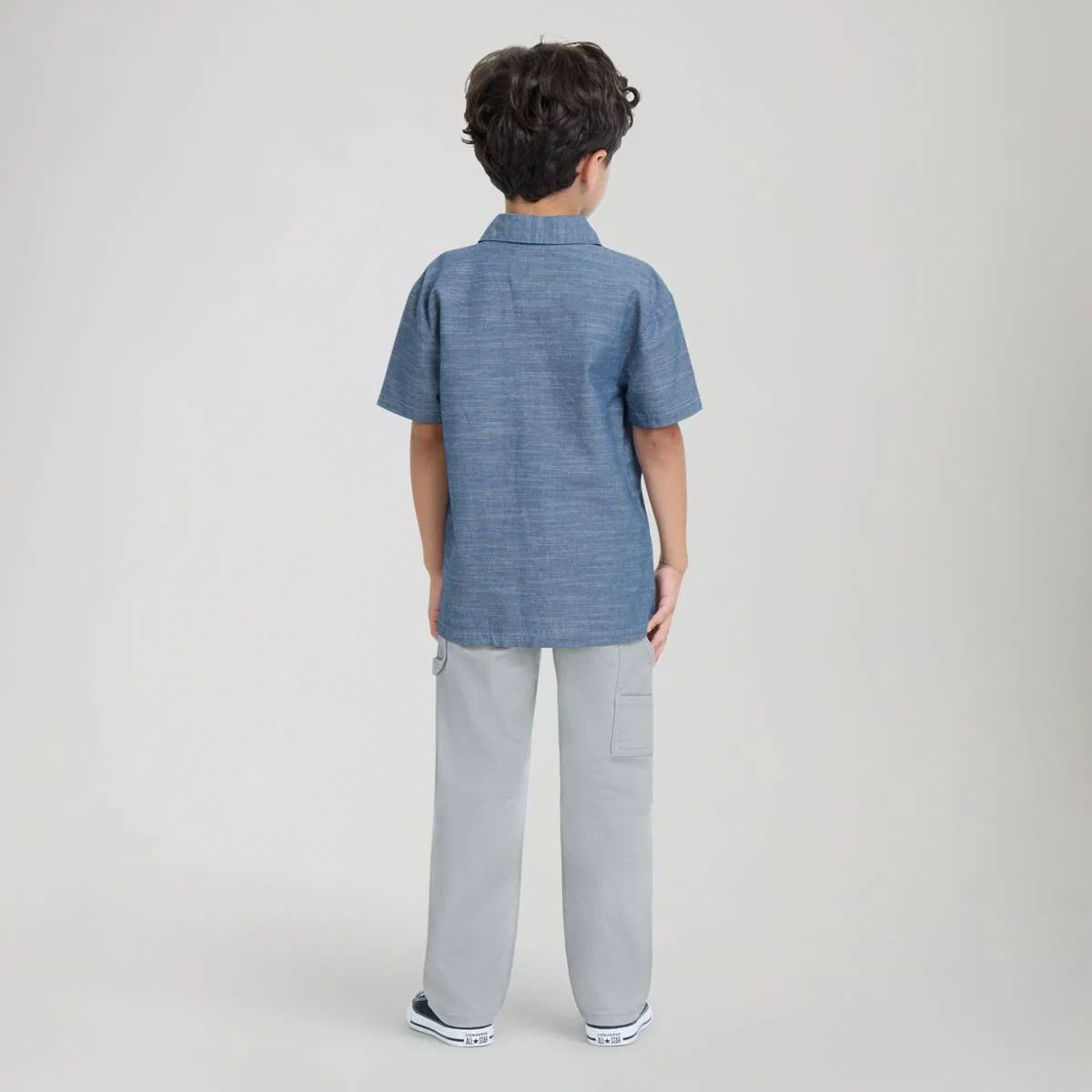 Комплект из рубашки и брюк из шамбре для мальчиков 4-7 лет Levi's, Blue Chambray - Blue — фото 2