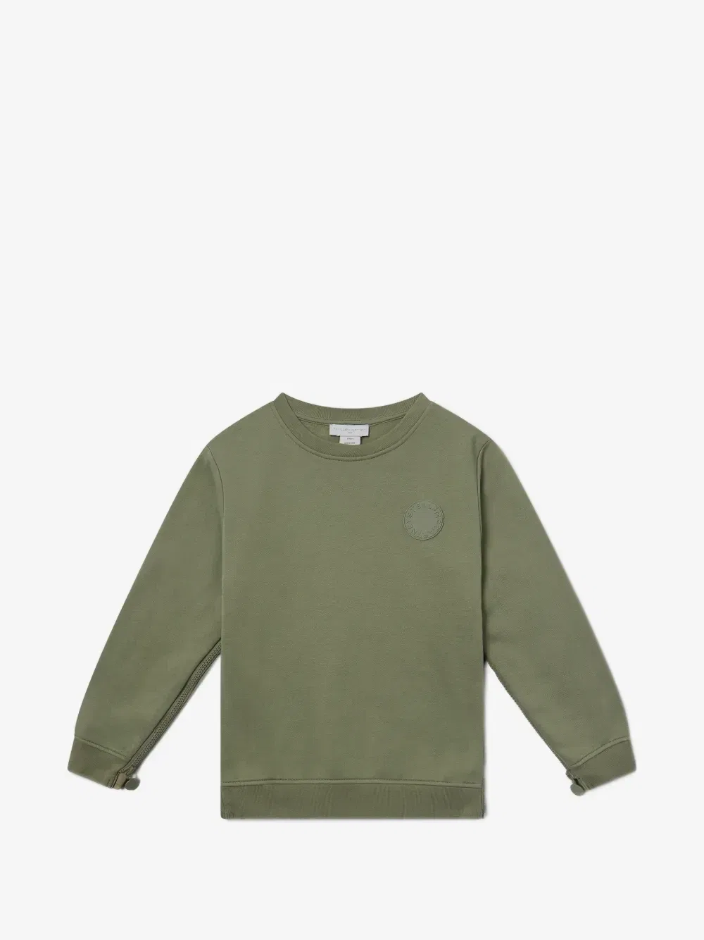 Толстовка с логотипом и молнией Stella McCartney Kids, зеленый