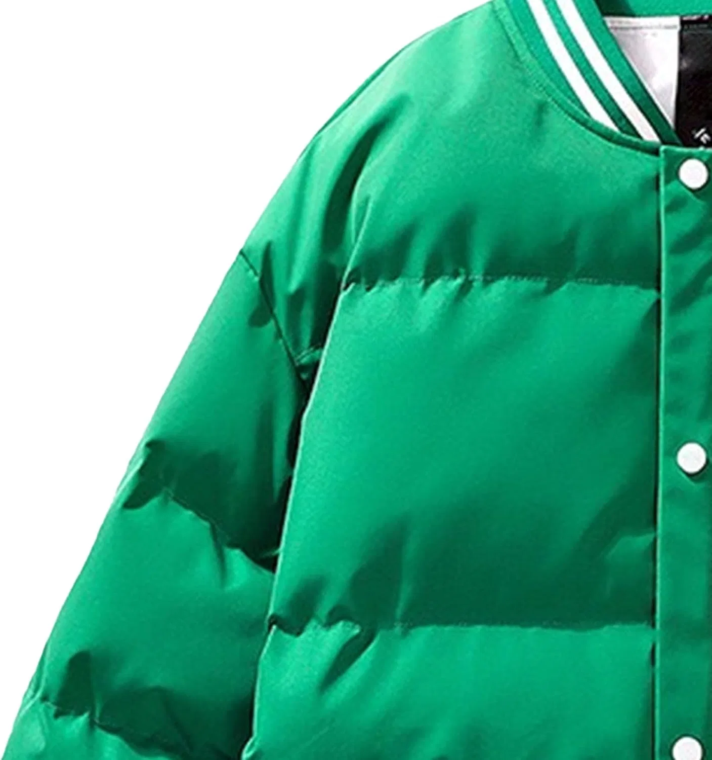 Мужская куртка-пуховик свободного кроя со стойкой, 02green — фото 4