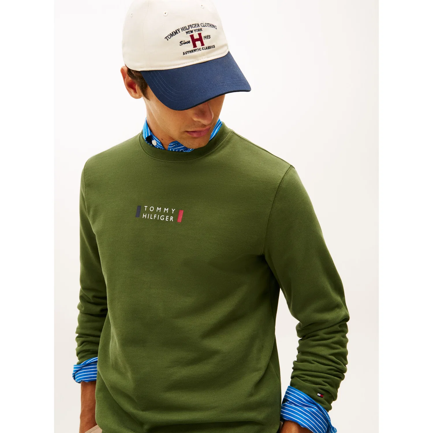 Мужской свитшот с круглым вырезом Tommy Hilfiger, Mountain Pine — фото 2