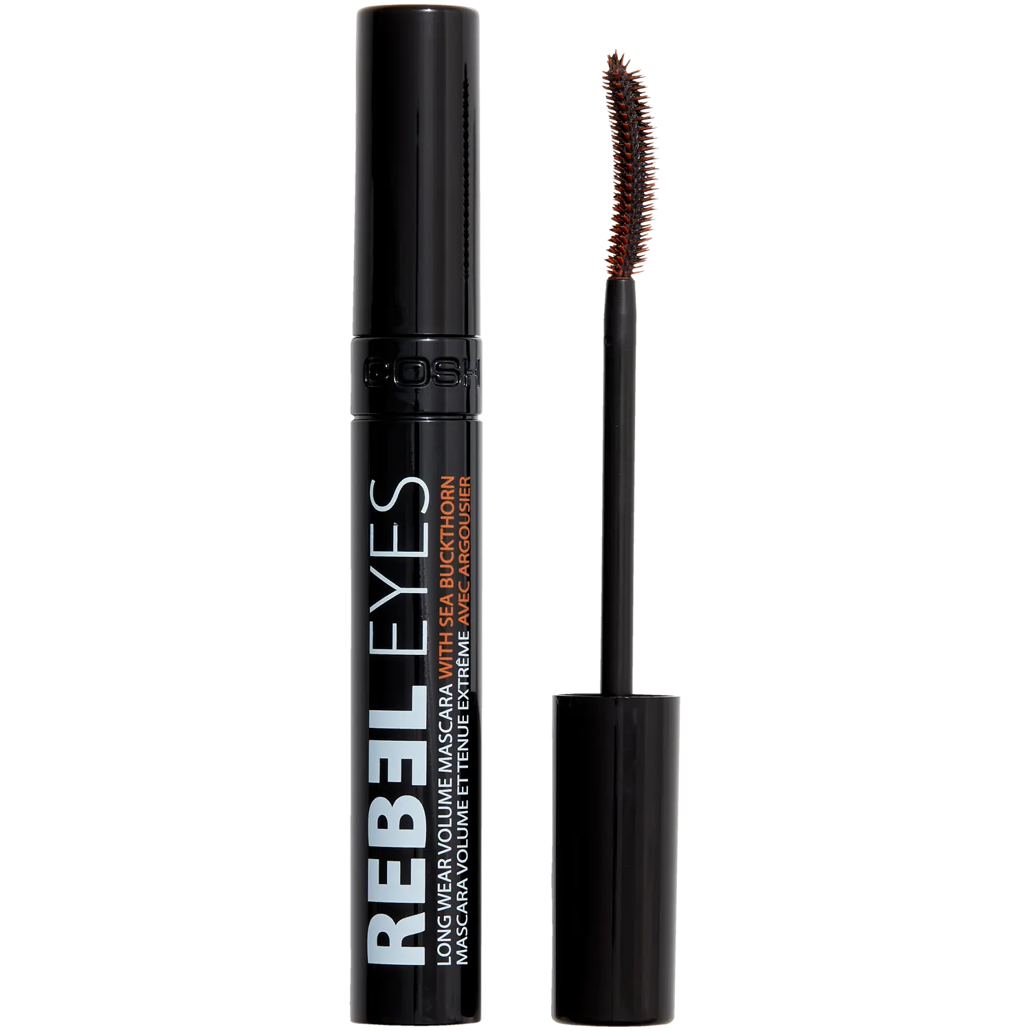 

Gosh Rebel Eyes удлиняющая, утолщающая и подкручивающая тушь для ресниц 002, 10 мл