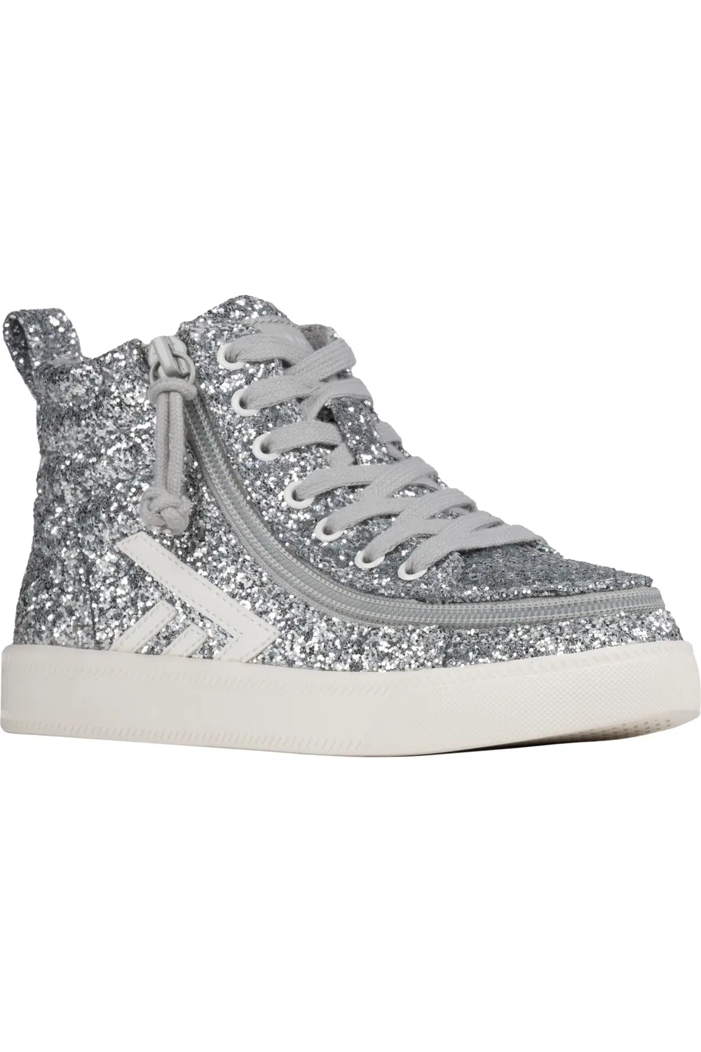 Детские кроссовки высокие на молнии Wicked Silver Glitz BILLY Footwear