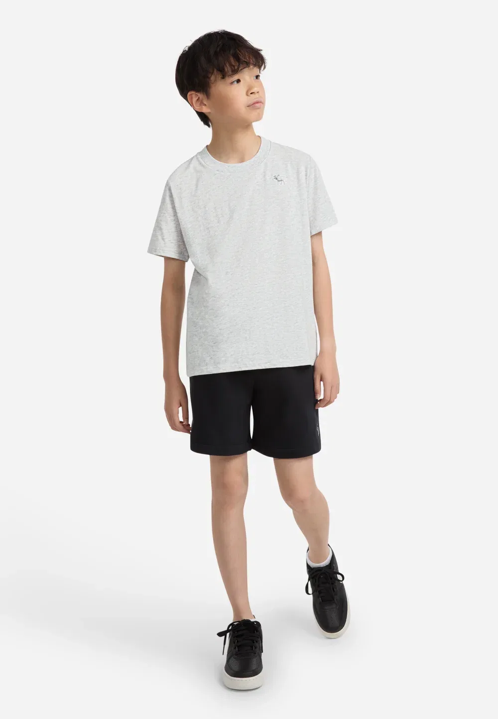 Базовая футболка унисекс Abercrombie & Fitch, Light Grey Heather — фото 2