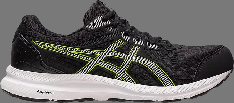 

Кроссовки gel contend 8 'black lime' Asics, черный