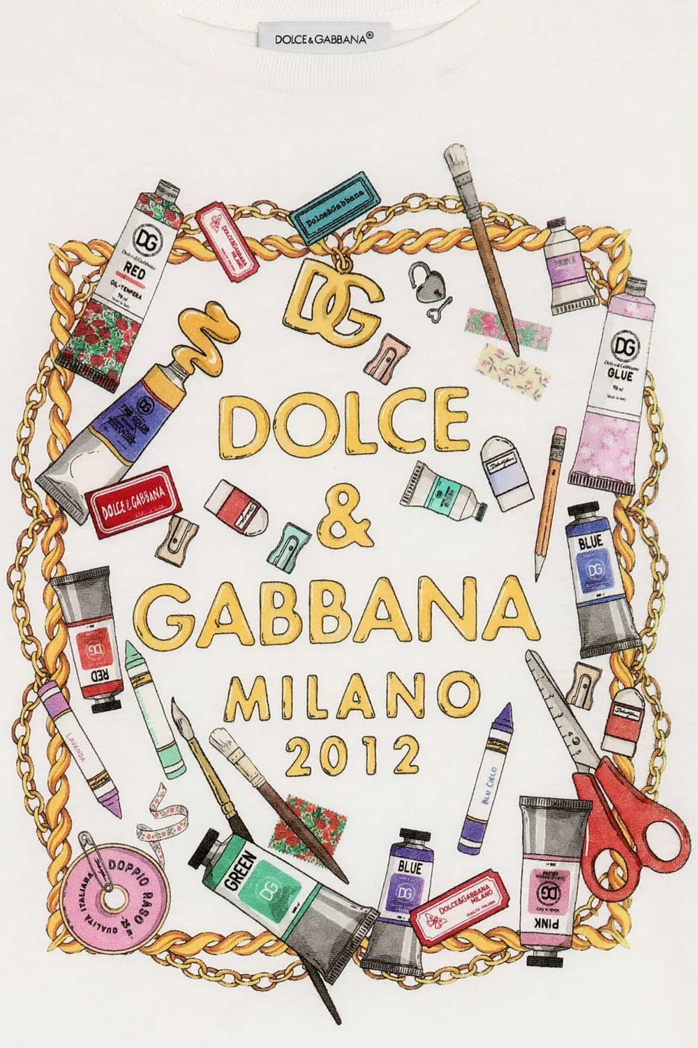 Футболка с принтом хлопковая Dolce & Gabbana — фото 2