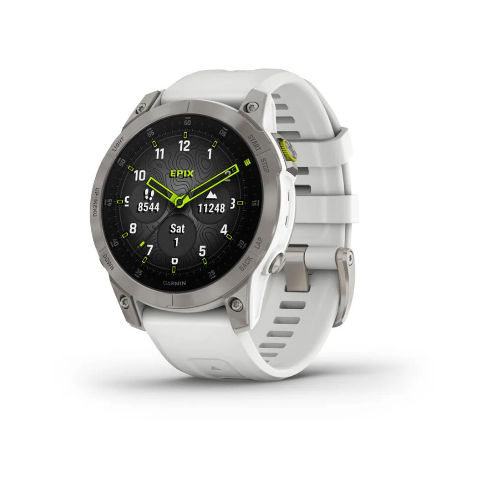 Умные часы Garmin Epix Sapphire Edition Gen 2, 1.3", Wi-Fi, серебристый/белый — фото 2
