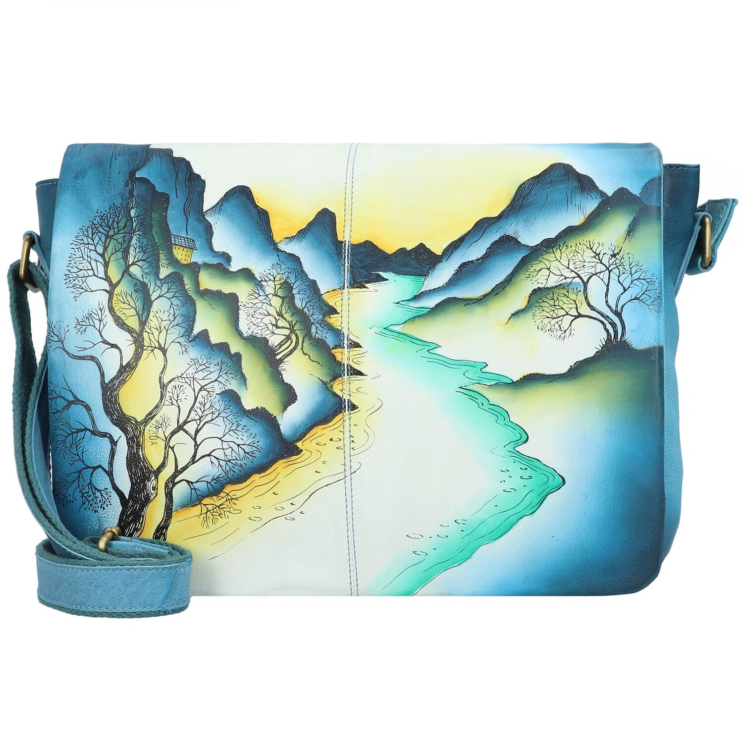 

Сумка через плечо Greenland Nature Art+Craft Messenger Leder 36 cm, цвет handbemalt