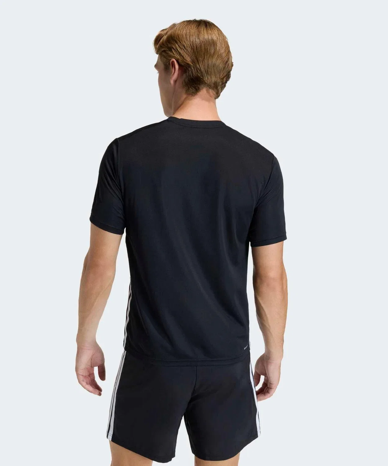 Мужская футболка с коротким рукавом, хлопковая Adidas, Black — фото 3