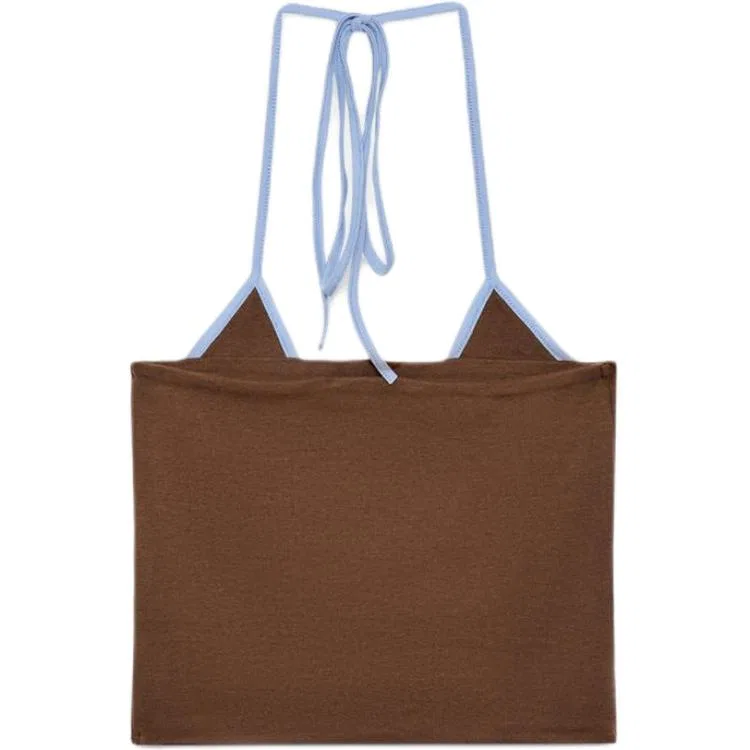 Женская майка без рукавов Brown Blue ZARA, Brown Blue — фото 3