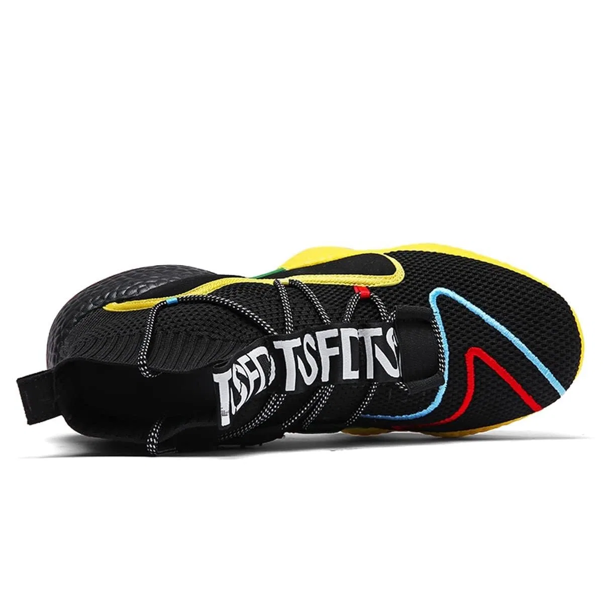 Детские кроссовки для девочек и мальчиков Спортивные Solastride, Black Yellow — фото 4