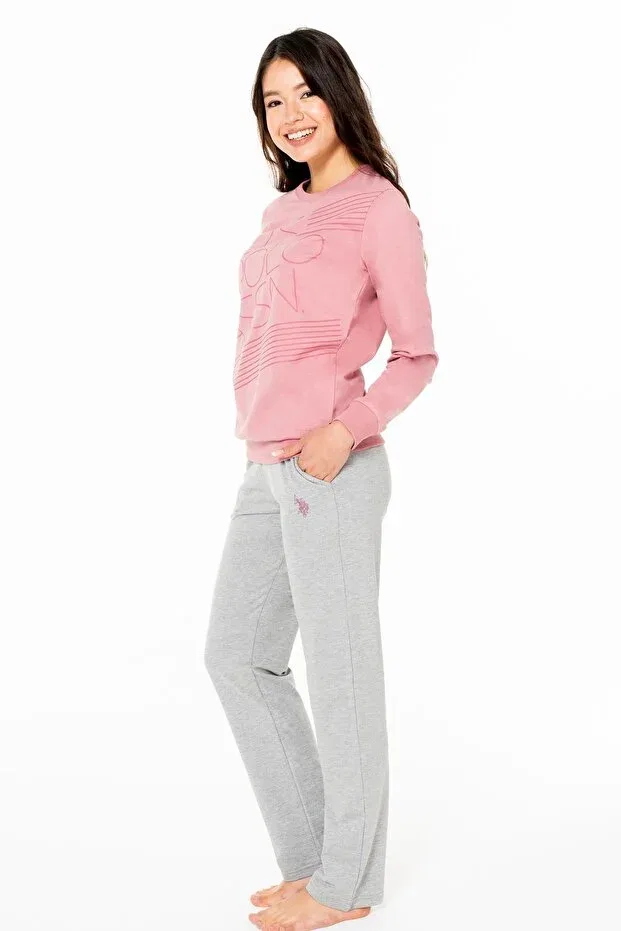 Женский комплект домашней одежды с длинным рукавом U.S. Polo Assn., Dried Rose — фото 2