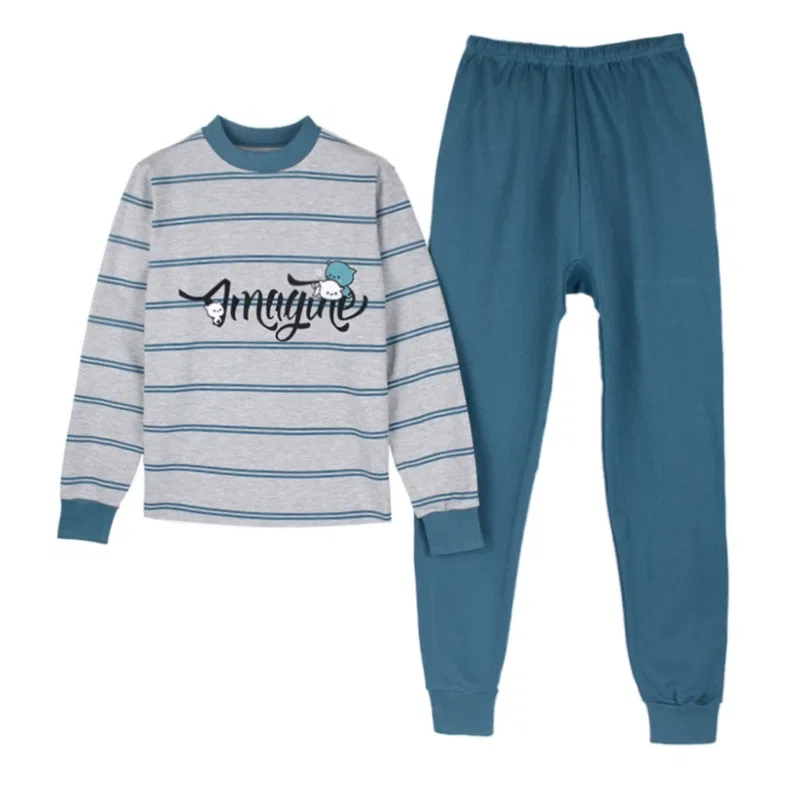 Детское термобелье Mock Neck Double Stripes Cotton Gene, Mock Neck Double Stripes