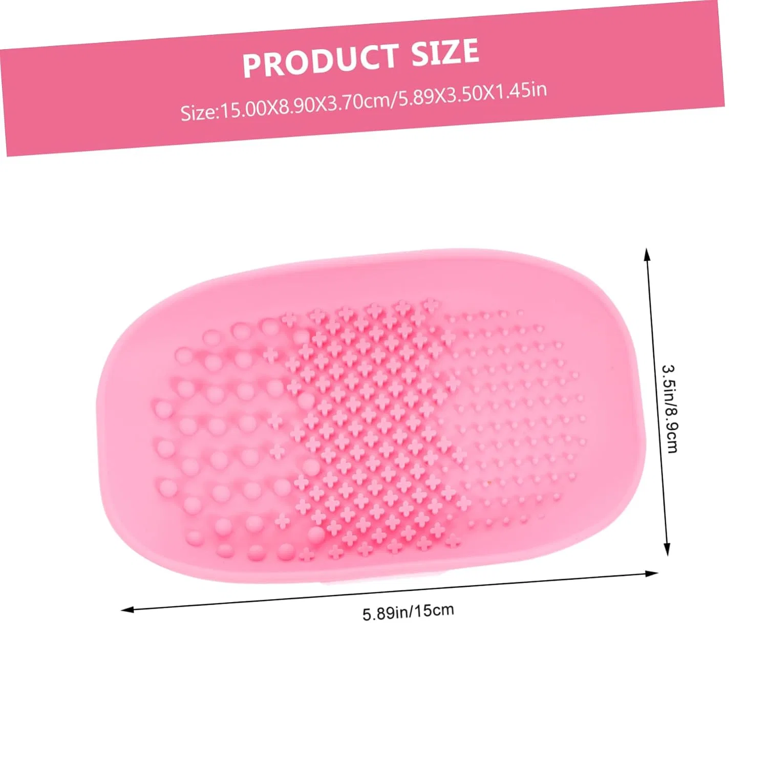 Щетка для чистки кистей Silicone Brush Cleaner Pad, DEARMAMY, 15x8.9x3.7 см, Pink — фото 2
