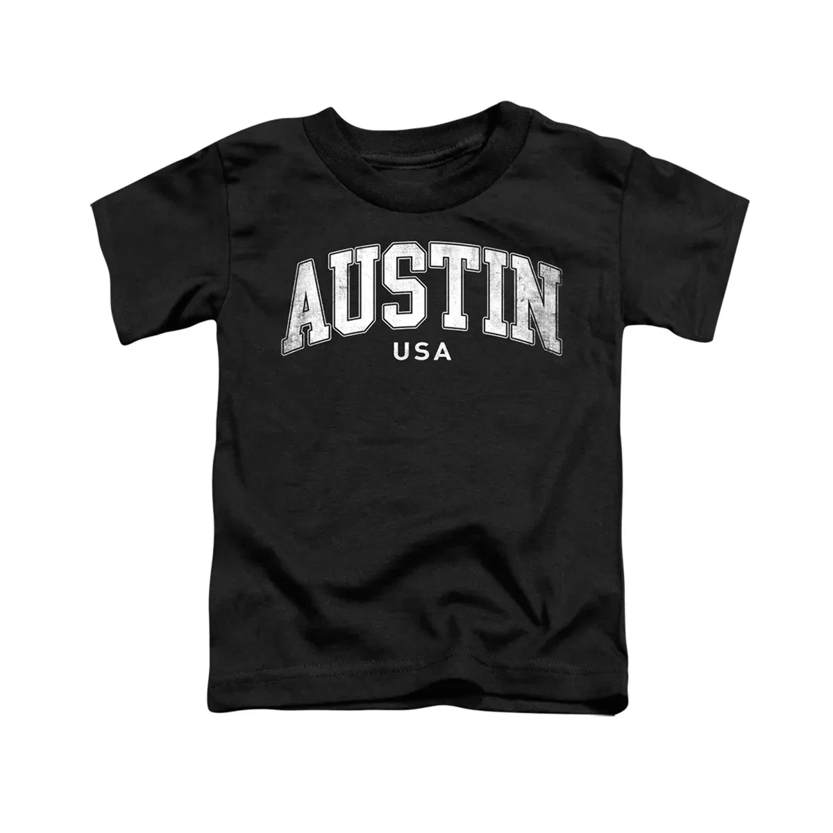 Детская футболка для мальчиков с принтом Austin City Arched LOGOVISION, Black — фото 2