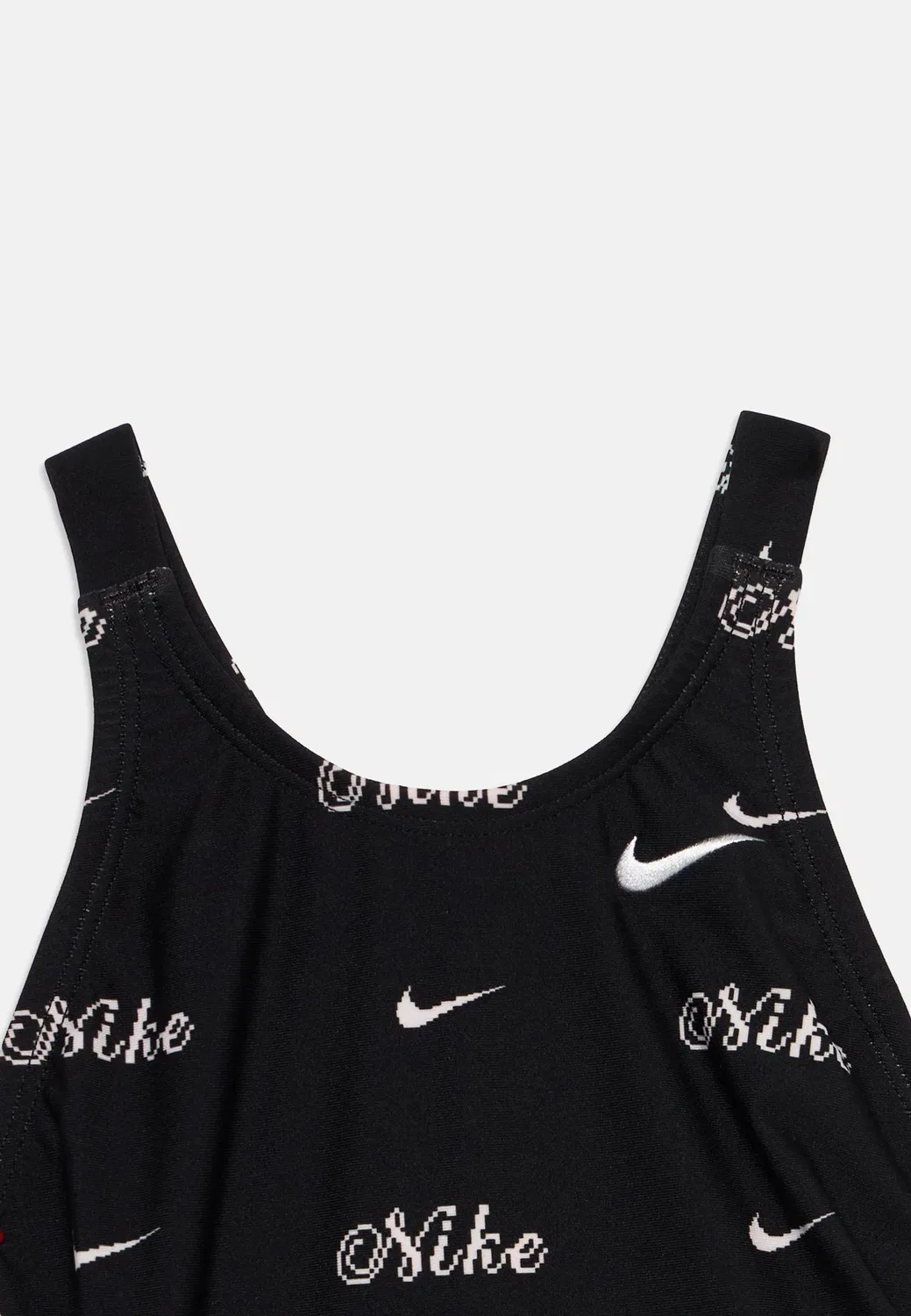 Купальник с принтом Hydrastrong в виде курсивного логотипа и застежкой на спине Nike Swim, Jet Black — фото 3