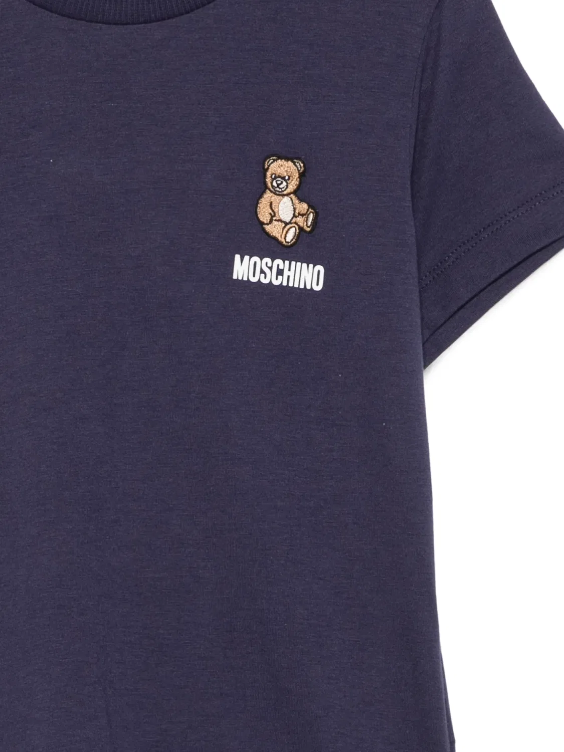 Футболка Teddy Bear синяя Moschino, синий — фото 2