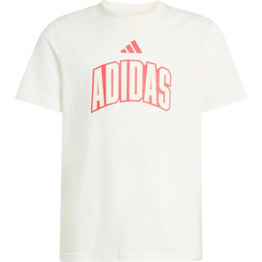 Детская футболка с принтом Stadium Lettering adidas, Белый — фото 3