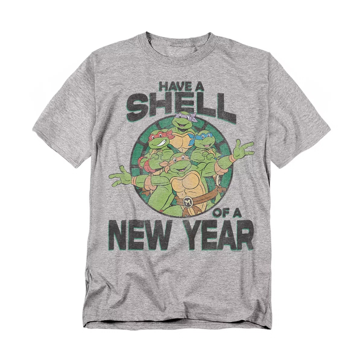 Детское боди с коротким рукавом Teenage Mutant Ninja Turtles Shell Of A New Year, Athletic Heather