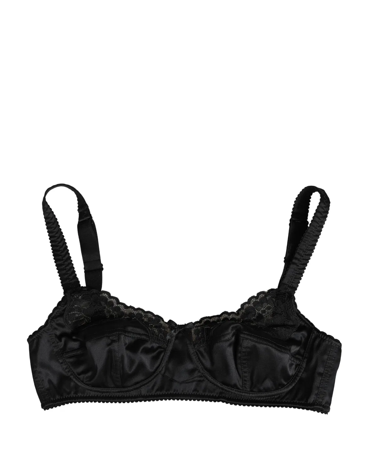 Женское бюстгальтер балконет с частичной подкладкой и косточками Dolce & Gabbana, Black — фото 4